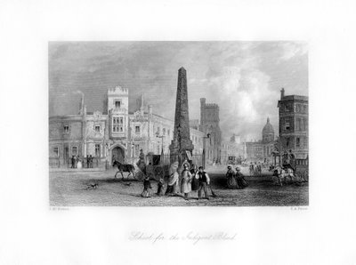 School voor de Hulpbehoevende Blinden, Southwark, Londen, 19e eeuw door Thomas Abel Prior