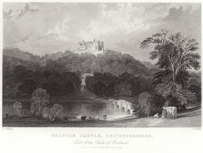 Belvoir Kasteel in Leicestershire door Thomas Allom