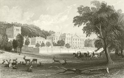 Chatsworth, Derbyshire door Thomas Allom