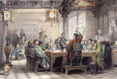Dinerfeest in het huis van een mandarijn, uit 