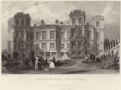 Hardwick Hall in Derbyshire door Thomas Allom