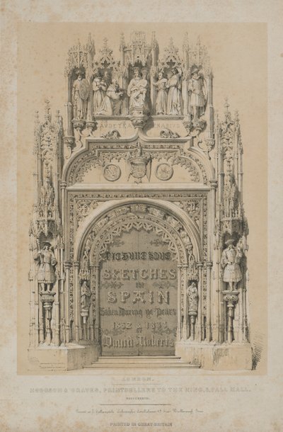 Schilderachtige Schetsen in Spanje: Titelpagina, 1837 door Thomas Allom