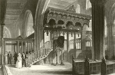 Sefton Kerk, Lancashire door Thomas Allom