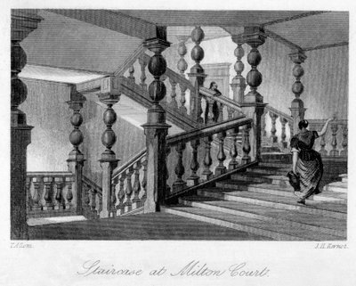 Trap bij Milton Court, nabij Dorking, Surrey, 19e eeuw door Thomas Allom