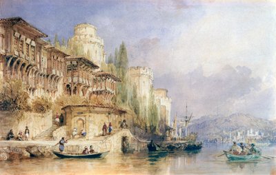 De Bosporus, met de kastelen van Europa en Azië, 1846 door Thomas Allom