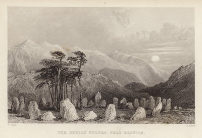 De druïdensteen nabij Keswick door Thomas Allom