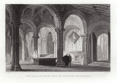 De Galilea aan de westkant van Durham Cathedral door Thomas Allom