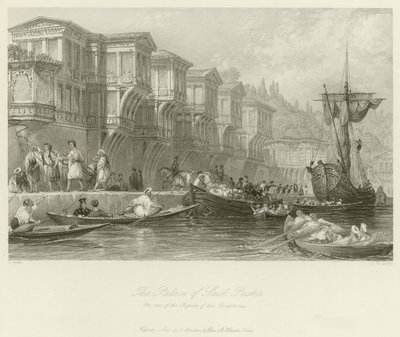 Het paleis van Said Pasha door Thomas Allom