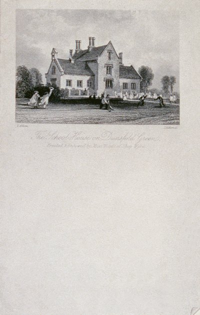 Het Schoolgebouw op Dunsfold Green, Surrey door Thomas Allom