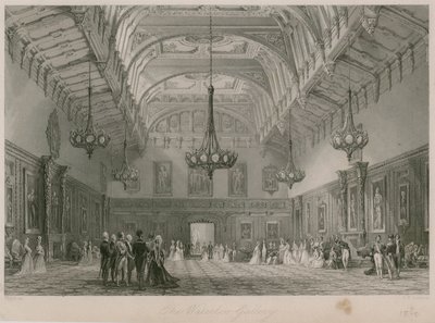 De Waterloo Galerij, Buckingham Palace. Gepubliceerd 1840 door Thomas Allom