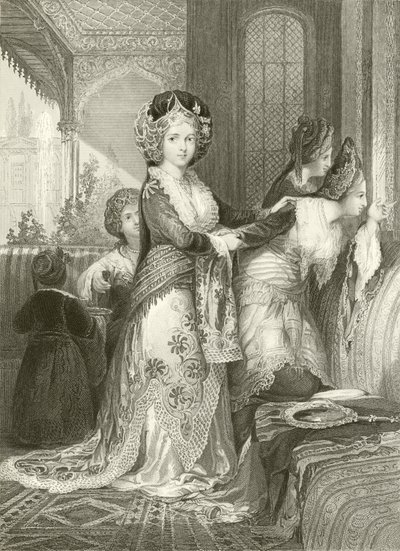 De favoriete Odalique door Thomas Allom