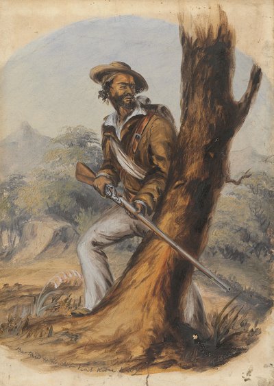 Barton Hottentot Kat River Levy door Thomas Baines