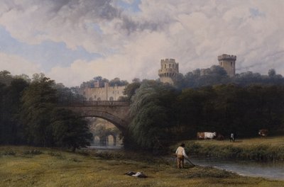Warwick Kasteel vanaf de Rivier door Thomas Baker