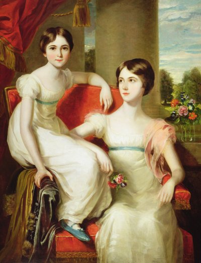 Portret van Lady Caroline Augusta (d.1898) en Lady Henrietta (d.1860) Pelham-Clinton door Thomas Barber