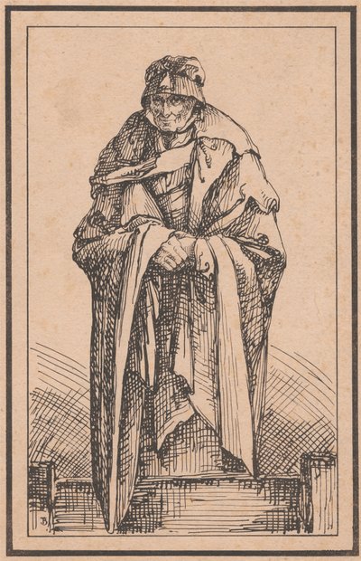 Een oude vrouw door Thomas Barker