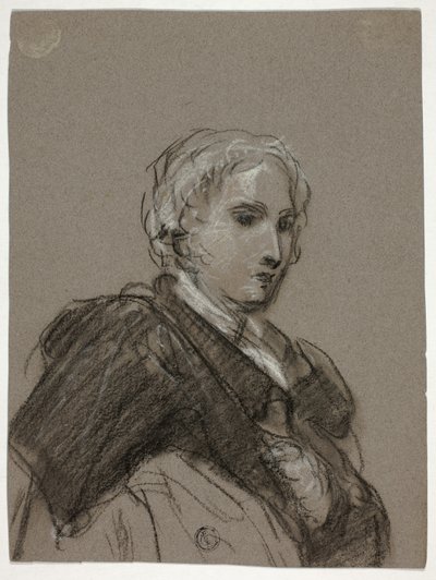 Borstbeeld van een Vrouw (recto); Geklede Figuur, Driekwart Lengte (verso) door Thomas Barker