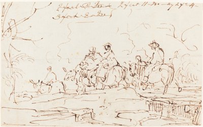 Figuren in een Landschap door Thomas Barker