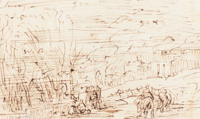 Figuren in een Landschap door Thomas Barker