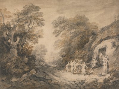 De cottage deur door Thomas Barker