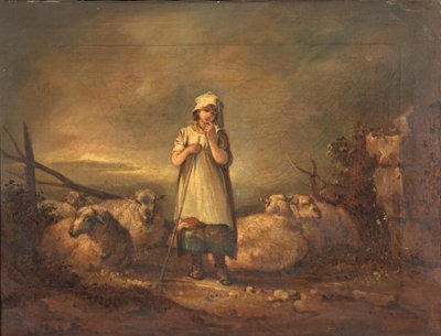 Meisje uit Gloucestershire die Schapen Hoedt door Thomas Barker of Bath