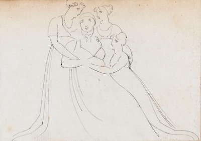 Nelsons nichtjes - Miss Bolton en Charlotte Nelson, later Lady Hood door Thomas Baxter