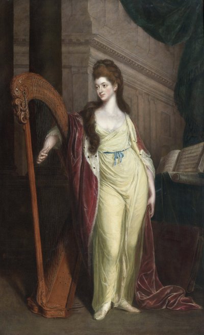 Portret van Elizabeth, barones Craven, later markgravin van Brandenburg-Ansbach door Thomas Beach