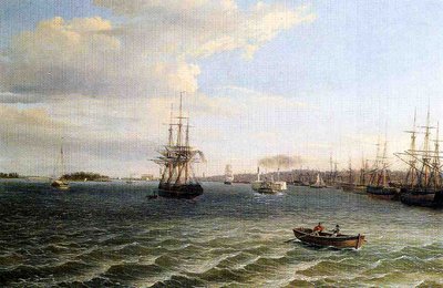 Uitzicht op Philadelphia door Thomas Birch