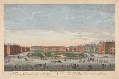 Een Uitzicht op Grosvenor Square, Londen door Thomas Bowles