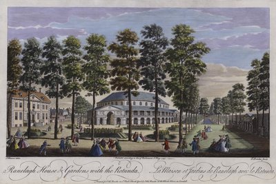Ranelagh House en tuinen met de Rotunda, Londen, 1745 door Thomas Bowles