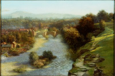 Een Oktober Overstroming, Ludlow, Shropshire, 1930 door Thomas Bowman Garvie