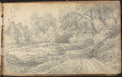 Album van Landschap- en Figurenstudies: Een Weg bij Berkhampstead, Hertfordshire. 8 Sept. 1811 door Thomas Bradshaw