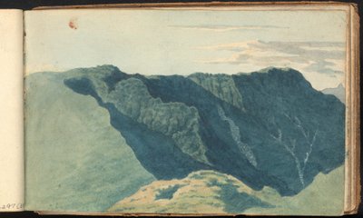 Album van Landschap- en Figurenstudies: Bergachtig Landschap door Thomas Bradshaw