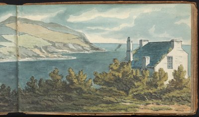 Album van Landschap- en Figuurstudies: Rotsachtige Kustscène door Thomas Bradshaw