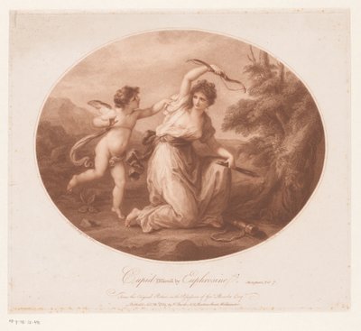 Cupido ontwapend door Euphrosyne door Thomas Burke