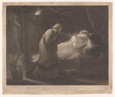 Penelope wordt gewekt door Euryclea door Thomas Burke