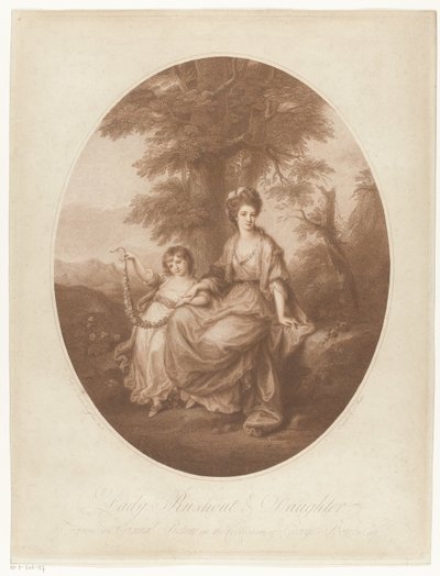Portret van Lady Rebecca Northwick en haar dochter Anne Rushout door Thomas Burke