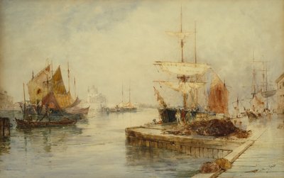 Ingang naar Giudecca Venetië, c.1870 door Thomas Bush Hardy