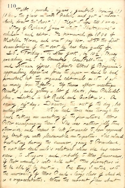 Dagboeken van Thomas Butler Gunn - Volume 10, pagina 123, 24-25 februari 1859 door Thomas Butler Gunn