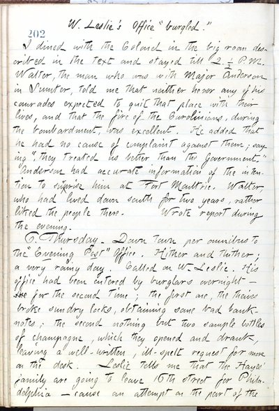 Dagboeken van Thomas Butler Gunn - Deel 16, pagina 224, 5 juni 1861 door Thomas Butler Gunn
