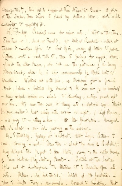 Thomas Butler Gunn Dagboeken- Volume 5, pagina 16, 12-14 augustus 1852 door Thomas Butler Gunn
