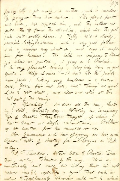 Thomas Butler Gunn Dagboeken - Deel 8, pagina 104, 16-18 november 1856 door Thomas Butler Gunn