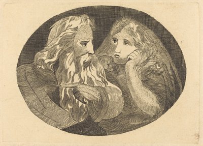 Lear en Cordelia door Thomas Butts, Jr. after William Blake