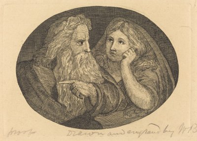 Lear en Cordelia door Thomas Butts, Jr. after William Blake