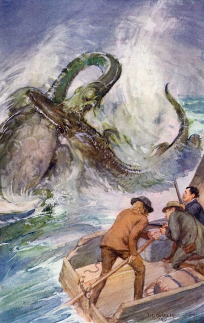 Illustratie voor Een Reis naar het Middelpunt van de Aarde door Jules Verne door Thomas Cantrell Dugdale