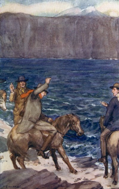 Illustratie voor Een Reis naar het Middelpunt van de Aarde door Jules Verne door Thomas Cantrell Dugdale