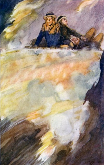 Illustratie voor Een Reis naar het Middelpunt van de Aarde door Jules Verne door Thomas Cantrell Dugdale