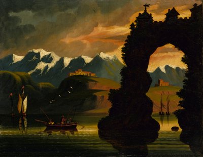 Landschap, midden 19e eeuw door Thomas Chambers