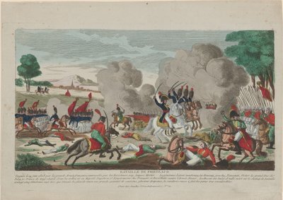 De Slag bij Friedland. Een aanval van de Russische Leib Garde op 14 juni 1807, 1808 door Thomas Charles Naudet