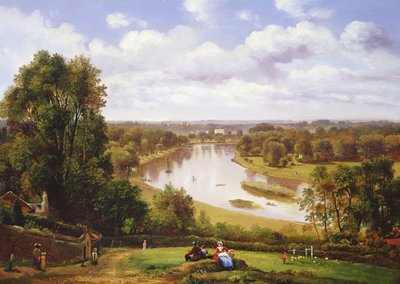 Uitzicht op de Rivier de Theems vanaf Richmond Hill door Thomas Christopher Hofland