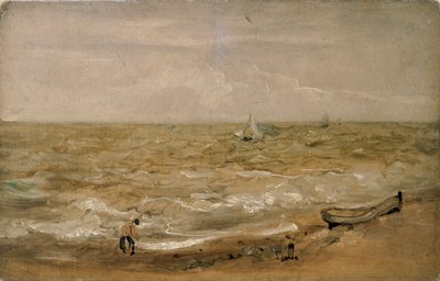 Strandscène, begin 19e eeuw door Thomas Churchyard